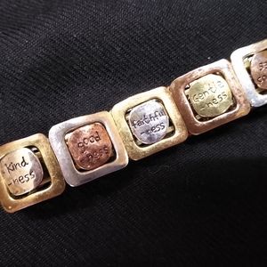 Multi Metal Inspirational Sayings Stretch Bracelet
